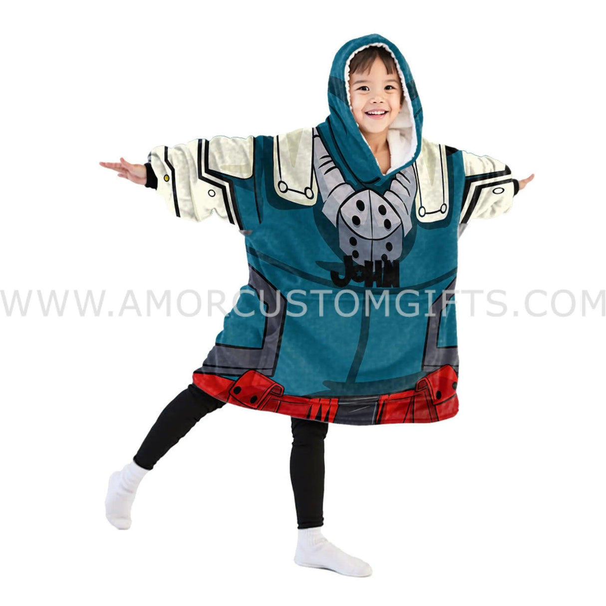 Personalized My Hero MHA Snug Oversized Wearable Hoodie Blanket-Hoodie Blanket-Amor Custom Gifts