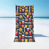 Personalized Name Happy Meal Adventure Beach Towel - Amor Custom Gifts