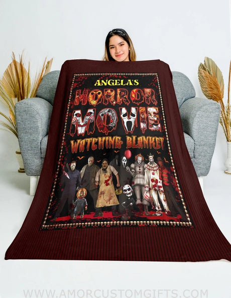 Blankets Personalized Name My Horror Movie 2 Halloween Blanket