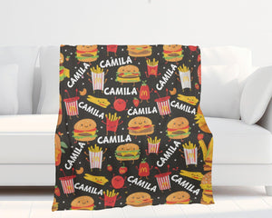 Personalized Name NC Happy Meal Adventure Kid Blanket-Blankets-Amor Custom Gifts