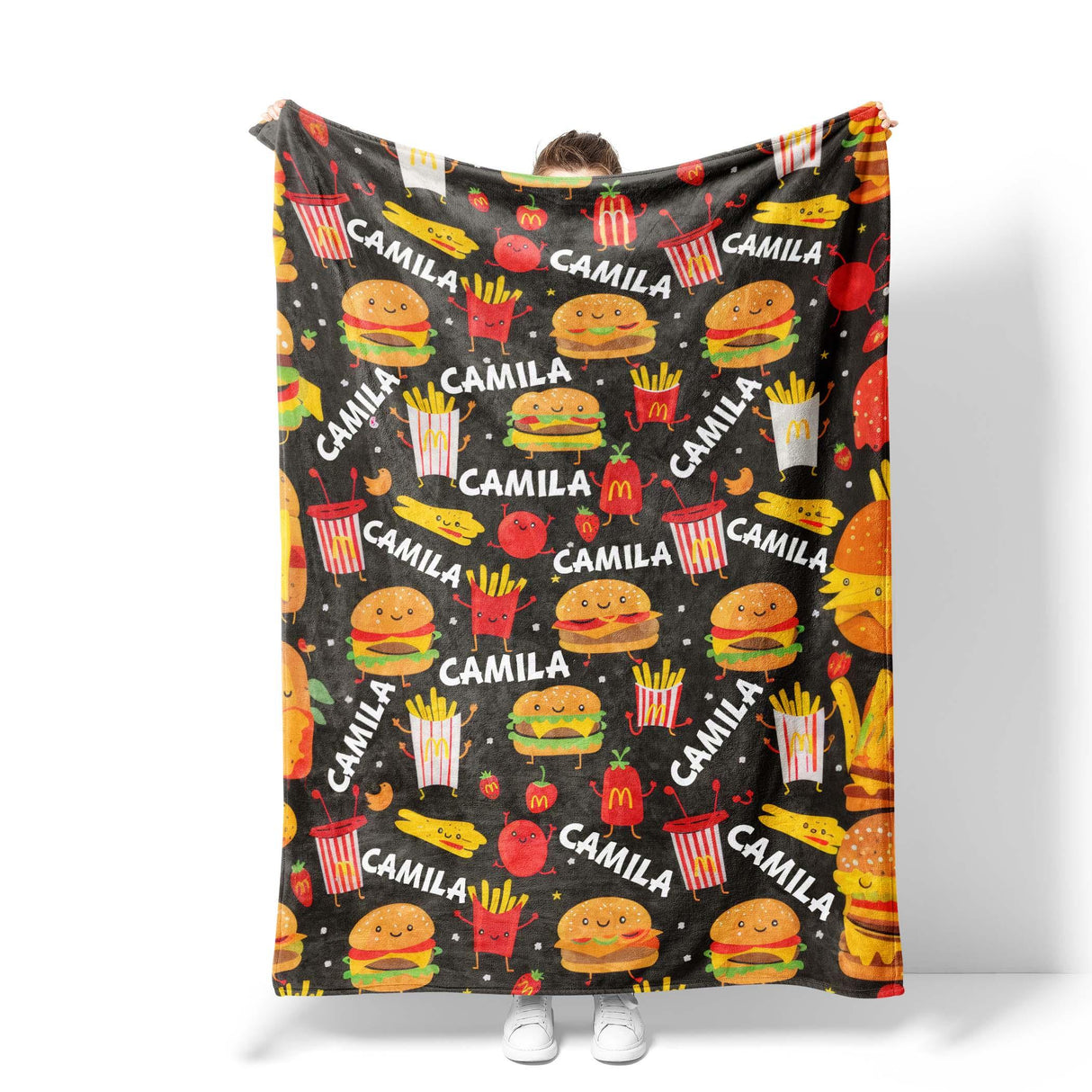 Personalized Name NC Happy Meal Adventure Kid Blanket-Blankets-Amor Custom Gifts