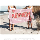 Towels Personalized Name Summer Watermelon On Beach Towel