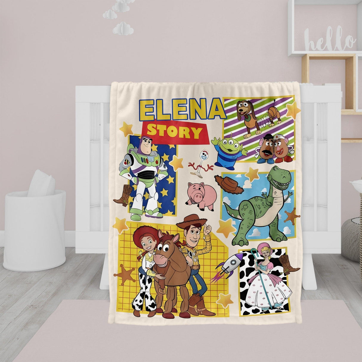 Personalized Name Toy Character Story Team Blanket-Blankets-Amor Custom Gifts