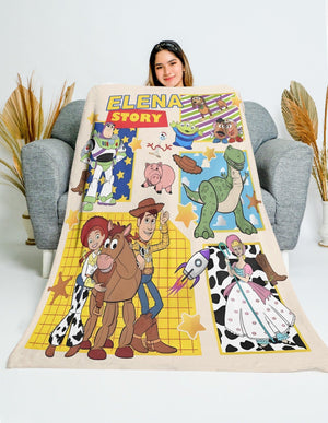 Personalized Name Toy Character Story Team Blanket-Blankets-Amor Custom Gifts