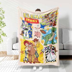 Personalized Name Toy Character Story Team Blanket-Blankets-Amor Custom Gifts