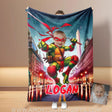 Blankets Personalized Ninja Boy Photo Blanket | Custom Face & Name Mutant Turtle Red Bandana in  Washington Monument Blanket