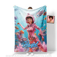 Blankets Personalized Barbi Diving With Fish Blanket | Custom Name & Face Girl Blanket