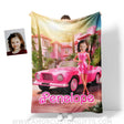 Blankets Personalized Fashion Doll Photo Blanket | Customized Barbi With Car Blanket