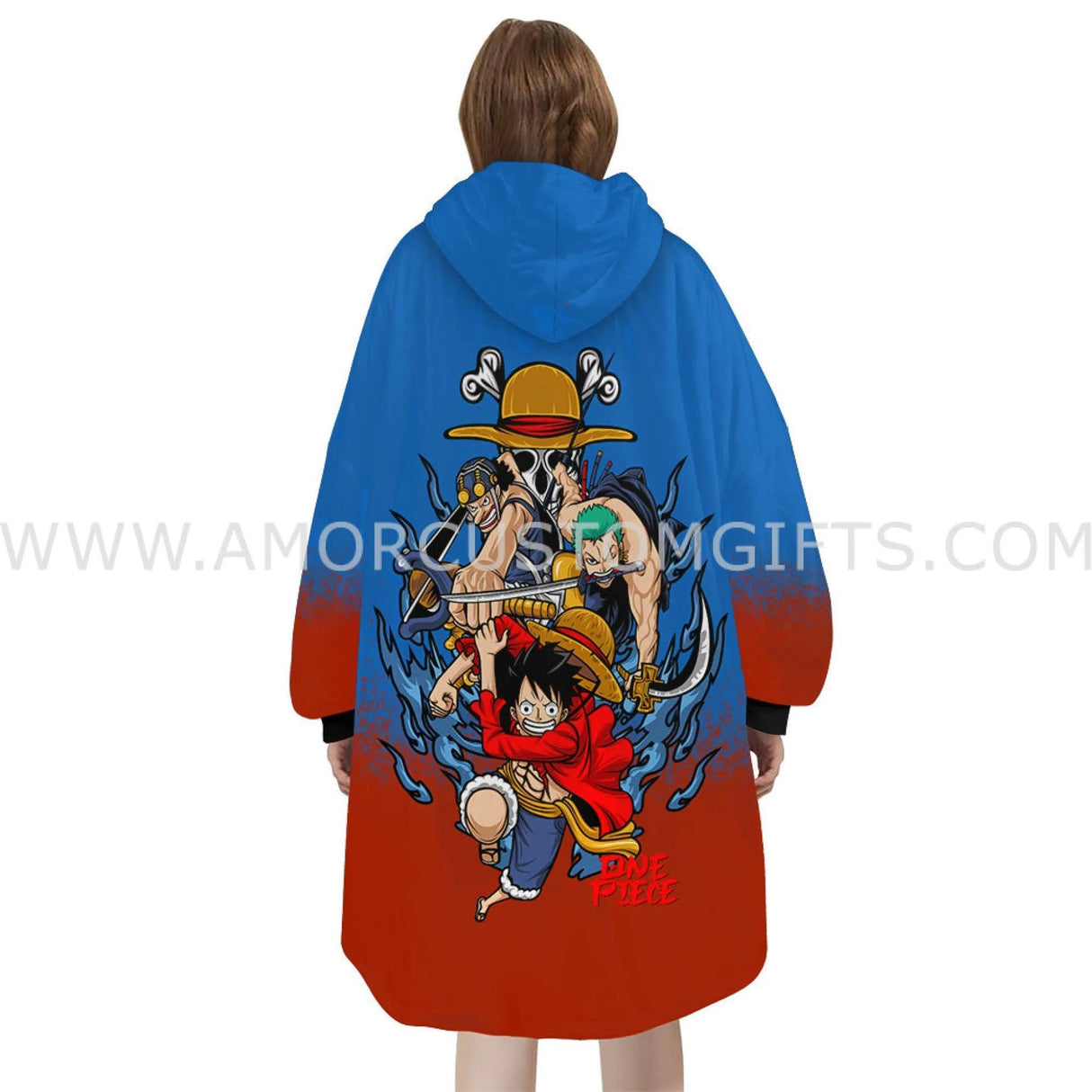 Personalized Pirate Boy Snug Oversized Wearable Hoodie Blanket-Hoodie Blanket-Amor Custom Gifts