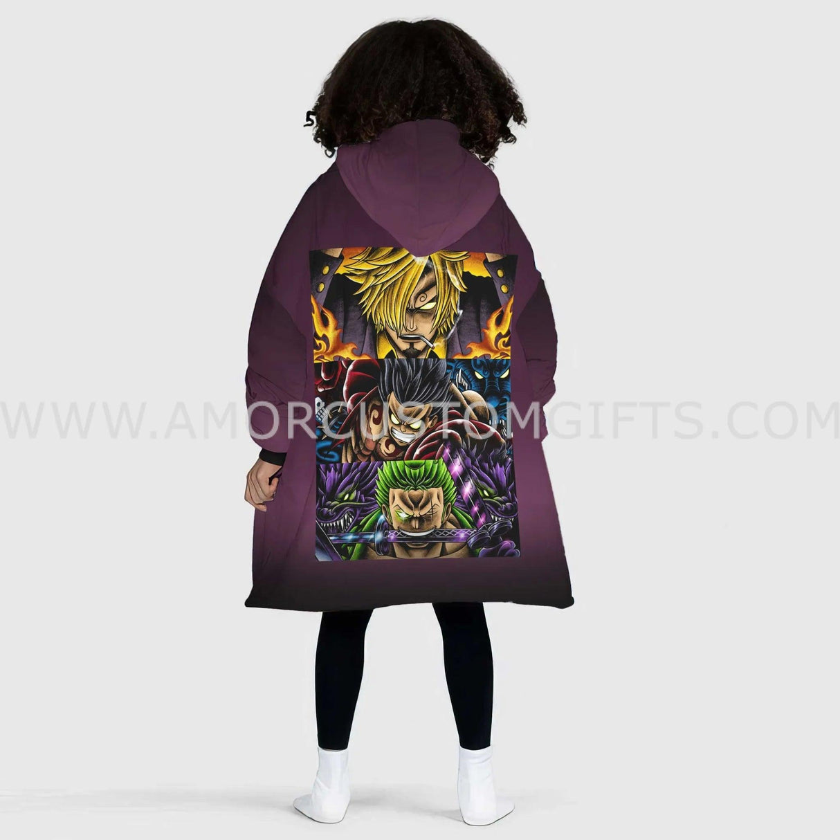 Personalized Pirate Crew Halloween Snug Oversized Wearable Hoodie Blanket-Hoodie Blanket-Amor Custom Gifts