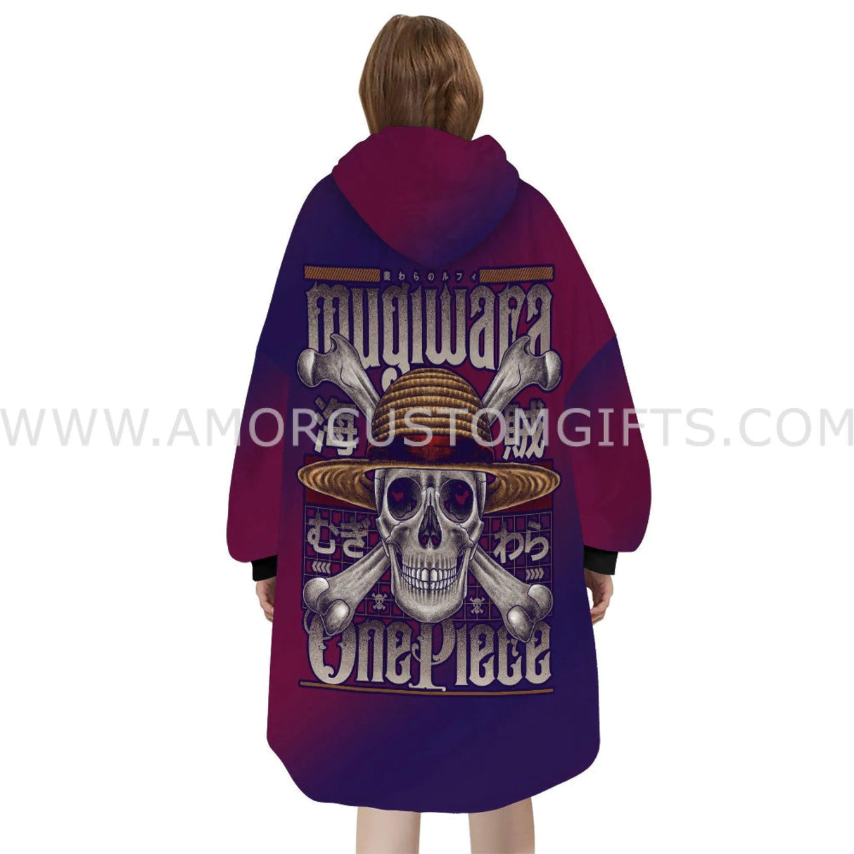 Personalized Pirate Piece Boy Snug Oversized Wearable Hoodie Blanket-Hoodie Blanket-Amor Custom Gifts