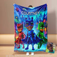 Blankets Personalized PJ Mask 01 Blanket | Custom Face & Name Boy Photo Blanket