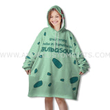 Personalized PK Bulbasaur Snug Oversized Wearable Hoodie Blanket-Hoodie Blanket-Amor Custom Gifts