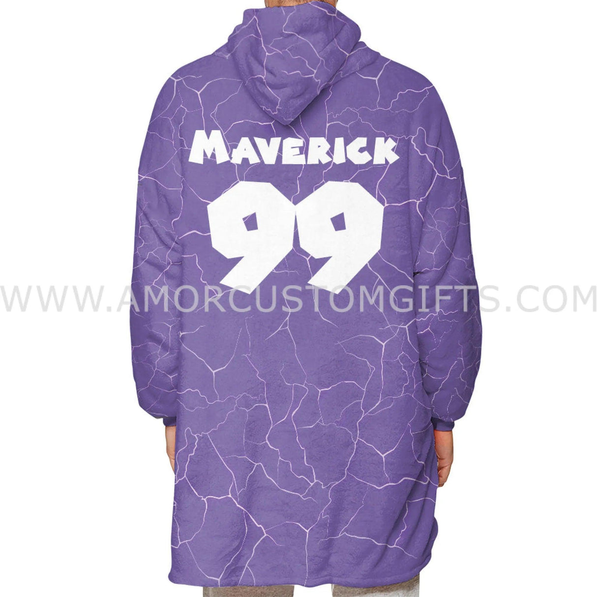 Personalized PK Gengar Snug Oversized Wearable Hoodie Blanket-Hoodie Blanket-Amor Custom Gifts