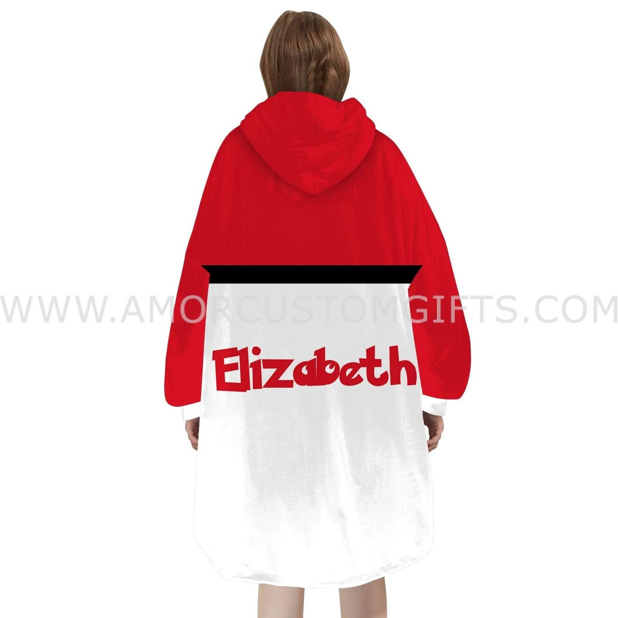 Personalized Poke Ball Pokemon Snug Oversized Wearable Hoodie Blanket-Hoodie Blanket-Amor Custom Gifts