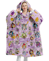 Personalized Princess Horror Icons Halloween Snug Oversized Wearable Hoodie Blanket-Hoodie Blanket-Amor Custom Gifts