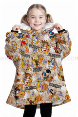 Personalized Princess Horror Icons Retro Halloween Snug Oversized Wearable Hoodie Blanket-Hoodie Blanket-Amor Custom Gifts