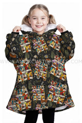 Personalized Princess Tarot Cards Halloween Snug Oversized Wearable Hoodie Blanket-Hoodie Blanket-Amor Custom Gifts