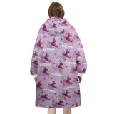 Personalized Purple Witch Snug Oversized Wearable Hoodie Blanket-Hoodie Blanket-Amor Custom Gifts