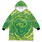 Personalized Rick and Morty Snug Oversized Wearable Hoodie Blanket-Hoodie Blanket-Amor Custom Gifts