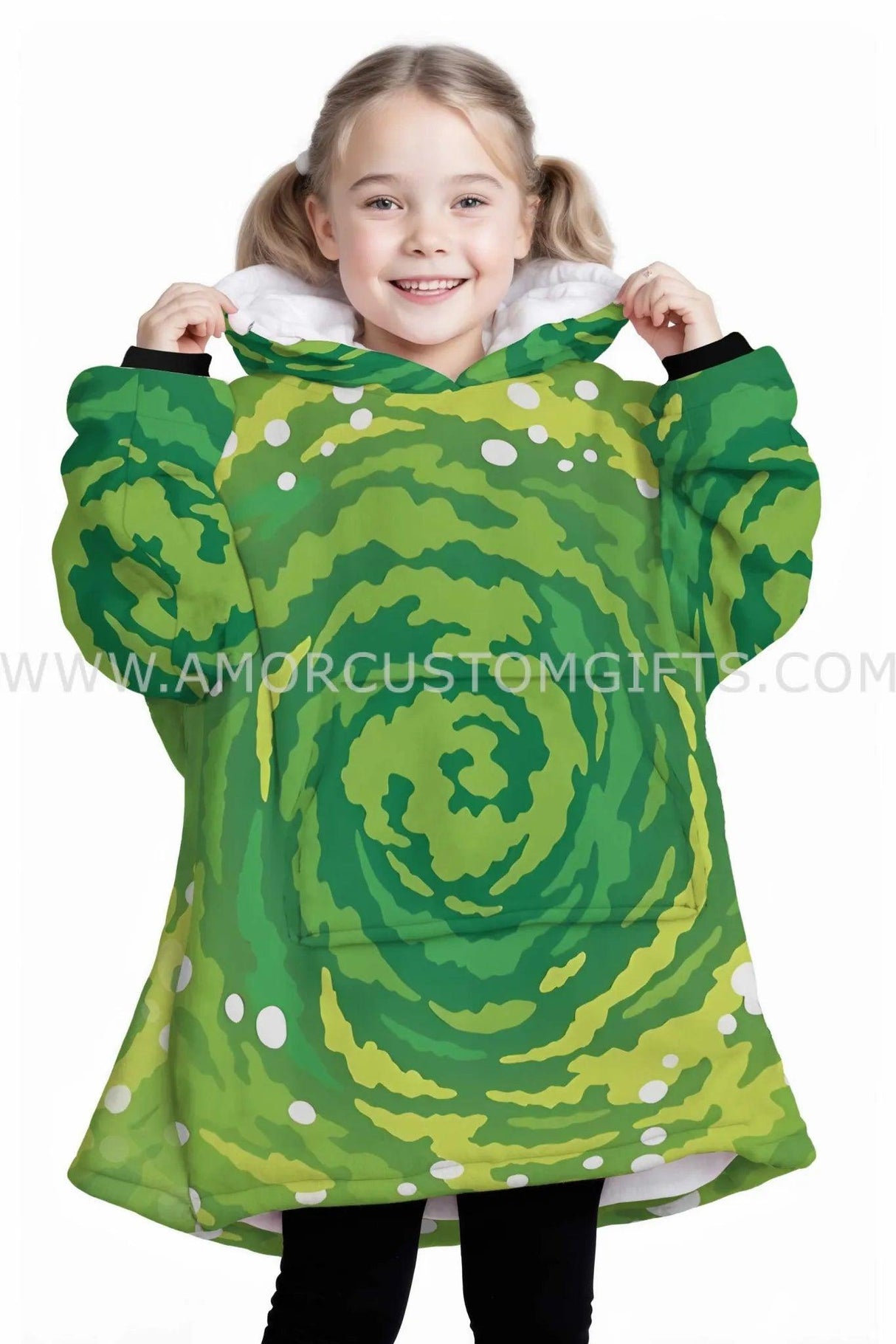 Personalized Rick and Morty Snug Oversized Wearable Hoodie Blanket-Hoodie Blanket-Amor Custom Gifts