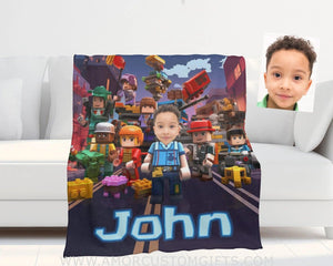 Blankets Personalized Rolox Boy Friend Team Blanket | Custom Name & Face Boy Blanket