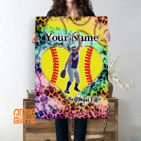 Blankets Personalized SC Softball Tie Dye Boy Blanket | Custom Photo & Name Boy Footballer Blanket,  Customized Blanket