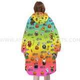 Personalized Scare Bears Horror Icons Halloween Snug Oversized Wearable Hoodie Blanket-Hoodie Blanket-Amor Custom Gifts