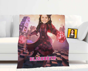 Blankets Personalized Scarlete Witch Wanda Blanket | Custom Name & Face Girl Blanket