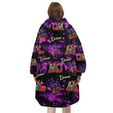 Personalized Sister Witches Halloween Horror Film Snug Oversized Wearable Hoodie Blanket-Hoodie Blanket-Amor Custom Gifts