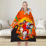 Personalized Snoopy Dog Halloween Snug Oversized Wearable Hoodie Blanket-Hoodie Blanket-Amor Custom Gifts