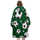 Personalized Soccer Lover Snug Oversized Wearable Hoodie Blanket-Hoodie Blanket-Amor Custom Gifts