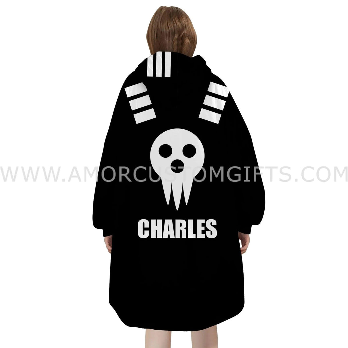 Personalized Soul Eater - Death The Kid Snug Oversized Wearable Hoodie Blanket-Hoodie Blanket-Amor Custom Gifts