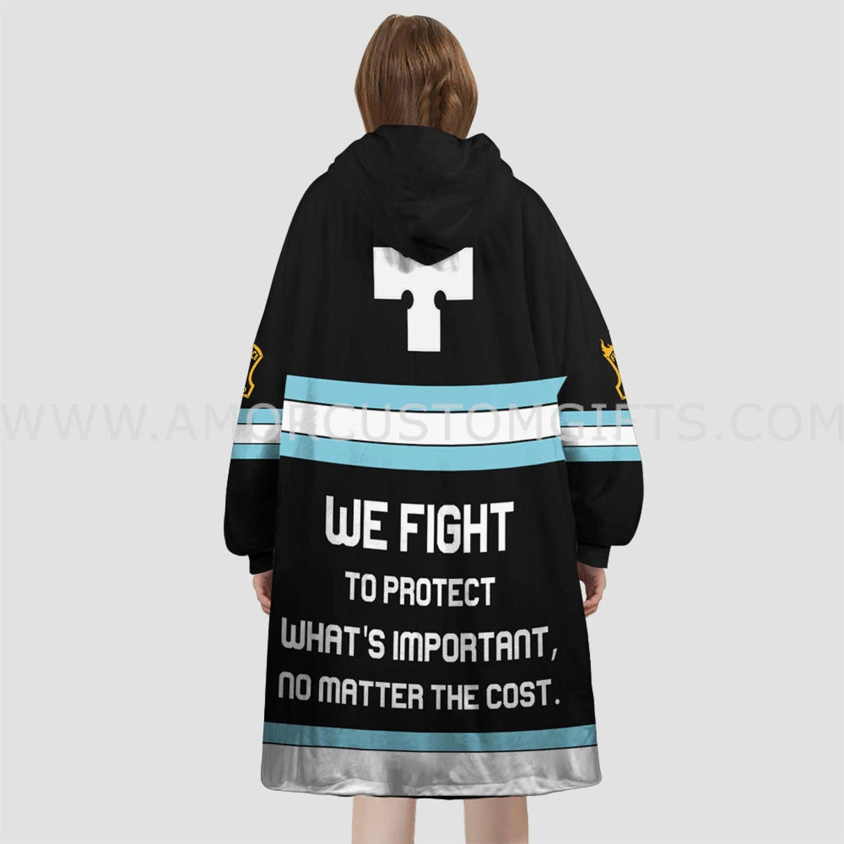 Personalized Special Fire Force Company Snug Oversized Wearable Hoodie Blanket-Hoodie Blanket-Amor Custom Gifts