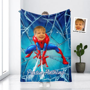 Blankets Personalized Spider Boy Blanket | Custom Superhero Blanket For Baby Boys