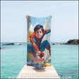 Towels Personalized Spider Boy In Painting CIty Beach Towel | Customized Superhero Theme Pool Towel