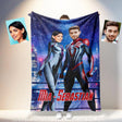 Blankets Personalized Spiderman Gwen Couple 1 Blanket | Custom Face & Name Couple Blanket