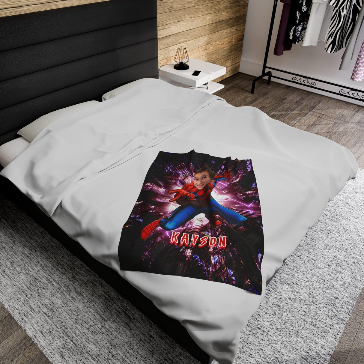 Blankets Personalized Spider Man In City Blanket | Custom Spiderm