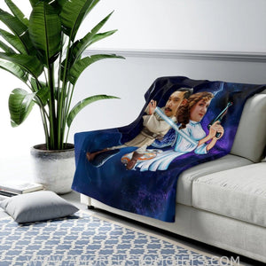 Blankets Personalized Star War Luke Couple Blanket | Custom Face & Name Man Woman Blanket,  Customized Blanket