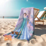 Towels Personalized Summer Fairy Tales Elsa Princess Beach Towel