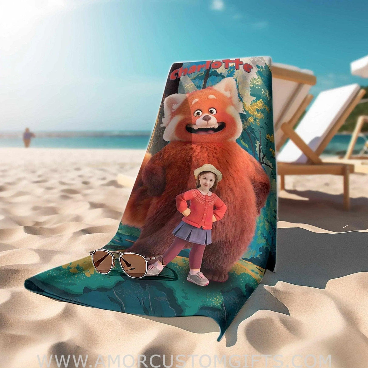 Towels Personalized Summer Turning Red Mei Lee Beach Towel