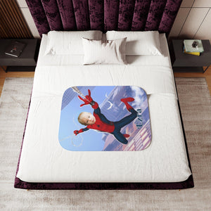 Blankets Personalized Superhero Spider Boy Blanket | Custom Boy Superhero Photo Blanket