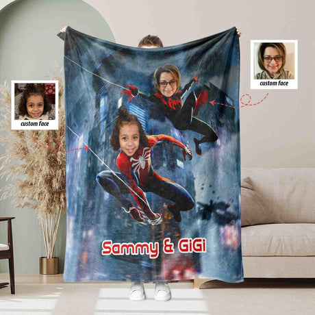 Blankets Personalized Superhero Spider Boy Blanket | Custom Grandpa Grandson Blanket,  Customized Blanket