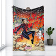 Blankets Personalized Superhero Spider Girl Blanket | Custom Face & Name Lady Superhero Blanket