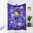 Blankets Personalized Superhero Spider Gwen Purple Girl Blanket | Custom Lady Superhero Blanket