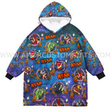 Personalized Superheroes Halloween Snug Oversized Wearable Hoodie Blanket-Hoodie Blanket-Amor Custom Gifts