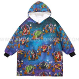 Personalized Superheroes Halloween Snug Oversized Wearable Hoodie Blanket-Hoodie Blanket-Amor Custom Gifts