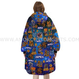 Personalized Superheroes Team Explore Halloween Snug Oversized Wearable Hoodie Blanket-Hoodie Blanket-Amor Custom Gifts