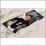 Towels Personalized NCAA Texas Football Boy A&M Aggies Photo Beach Towel | Customized Name & Face Boy Towel