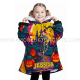 Personalized The Dreamer Skeleton Halloween Snug Oversized Wearable Hoodie Blanket-Hoodie Blanket-Amor Custom Gifts